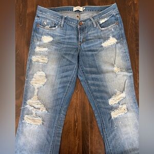 Vintage Abercrombie & Fitch Low-Rise Distressed Boot Cut Jeans